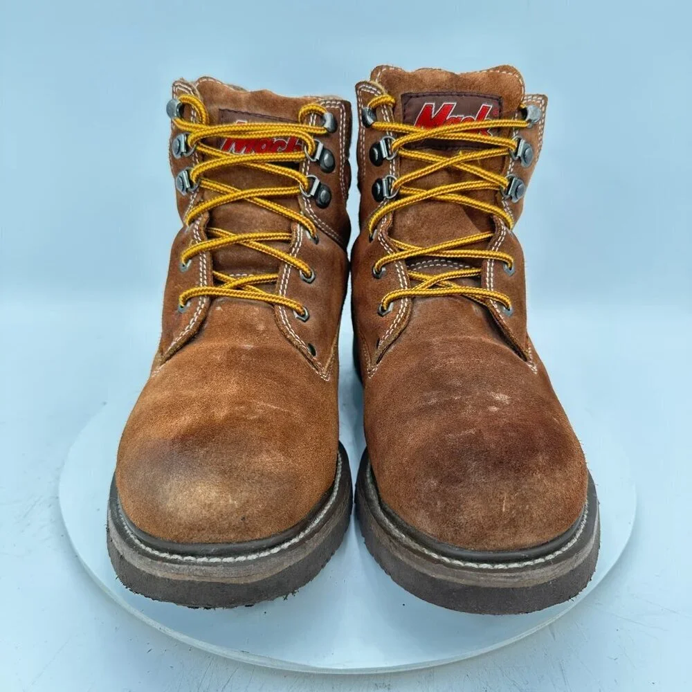 Mack Men Size 11 Brown Suede Leather Steel Toe Oil Resistant Work Boot